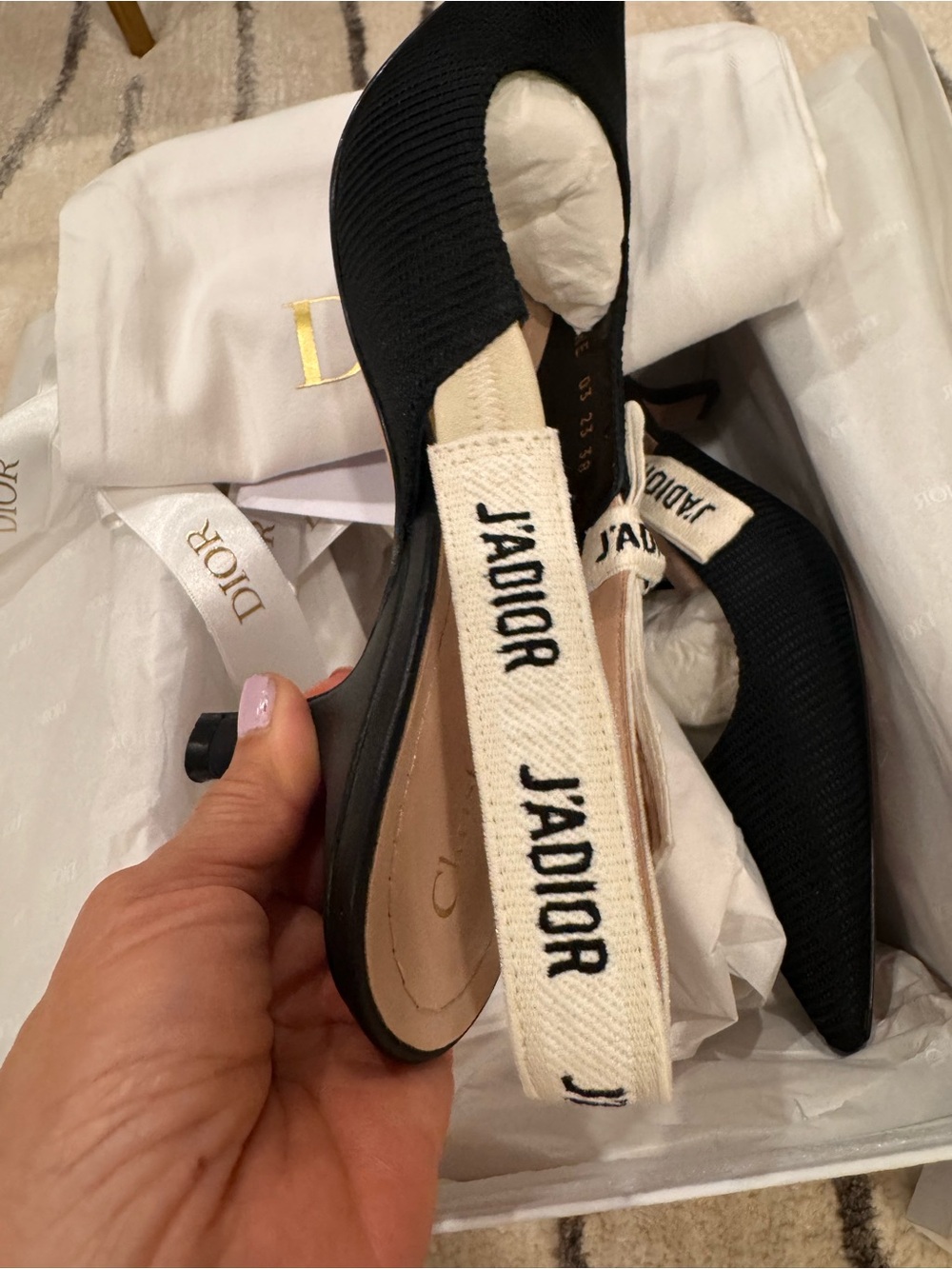 💯 % Authentic Women Dior J'adior Technical Slingback Pump- full set - Picture 8 of 15